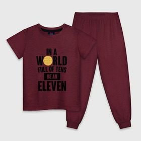 Детская пижама хлопок с принтом Be A Eleven в Белгороде, 100% хлопок |  брюки и футболка прямого кроя, без карманов, на брюках мягкая резинка на поясе и по низу штанин
 | stranger things | очень странные дела