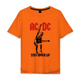 Мужская футболка хлопок Oversize с принтом AC/DC stiff upper lip в Белгороде, 100% хлопок | свободный крой, круглый ворот, “спинка” длиннее передней части | Тематика изображения на принте: ac dc | acdc | acdc ас дс | австралийская | ангус янг | асдс | блюз | группа | крис слэйд | метал | молния | музыка | музыканты | певцы | рок | рок н ролл | стиви янг | хард | хардрок | эксл роуз