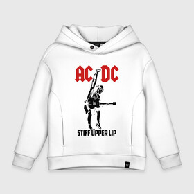 Детское худи Oversize хлопок с принтом AC/DC stiff upper lip в Белгороде, френч-терри — 70% хлопок, 30% полиэстер. Мягкий теплый начес внутри —100% хлопок | боковые карманы, эластичные манжеты и нижняя кромка, капюшон на магнитной кнопке | Тематика изображения на принте: ac dc | acdc | acdc ас дс | австралийская | ангус янг | асдс | блюз | группа | крис слэйд | метал | молния | музыка | музыканты | певцы | рок | рок н ролл | стиви янг | хард | хардрок | эксл роуз