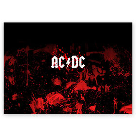 Поздравительная открытка с принтом AC/DC в Белгороде, 100% бумага | плотность бумаги 280 г/м2, матовая, на обратной стороне линовка и место для марки
 | ac dc | acdc | acdc ас дс | австралийская | ангус янг | асдс | блюз | группа | крис слэйд | метал | молния | музыка | музыканты | певцы | рок | рок н ролл | стиви янг | хард | хардрок | эксл роуз