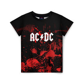 Детская футболка 3D с принтом AC/DC в Белгороде, 100% гипоаллергенный полиэфир | прямой крой, круглый вырез горловины, длина до линии бедер, чуть спущенное плечо, ткань немного тянется | ac dc | acdc | acdc ас дс | австралийская | ангус янг | асдс | блюз | группа | крис слэйд | метал | молния | музыка | музыканты | певцы | рок | рок н ролл | стиви янг | хард | хардрок | эксл роуз