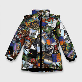 Зимняя куртка для девочек 3D с принтом Pink Floyd Дискография в Белгороде, ткань верха — 100% полиэстер; подклад — 100% полиэстер, утеплитель — 100% полиэстер. | длина ниже бедра, удлиненная спинка, воротник стойка и отстегивающийся капюшон. Есть боковые карманы с листочкой на кнопках, утяжки по низу изделия и внутренний карман на молнии. 

Предусмотрены светоотражающий принт на спинке, радужный светоотражающий элемент на пуллере молнии и на резинке для утяжки. | animals | atom heart mother | dark side of moon | meddle | music from film more | obscured by clouds | piper at gates of dawn | saucerful of secrets | ummagumma | wall | wish you were here