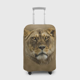 Чехол для чемодана 3D с принтом Львица в Белгороде, 86% полиэфир, 14% спандекс | двустороннее нанесение принта, прорези для ручек и колес | голова | животные | кошка | лев | львица | природа | хищник
