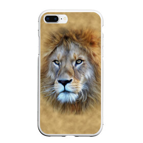 Чехол для iPhone 7Plus/8 Plus матовый с принтом Лев в Белгороде, Силикон | Область печати: задняя сторона чехла, без боковых панелей | голова | животные | кошка | лев | львица | природа | хищник