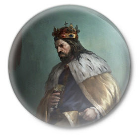Значок с принтом Kingdom Come: Deliverance в Белгороде,  металл | круглая форма, металлическая застежка в виде булавки | 