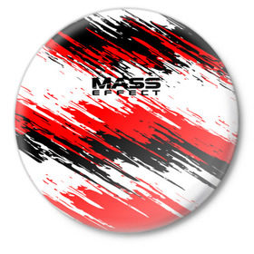 Значок с принтом Mass Effect в Белгороде,  металл | круглая форма, металлическая застежка в виде булавки | n7 | shepard | галактика | жнец | космос | краска | краски | масс | нормандия | планета | шепард | эффект