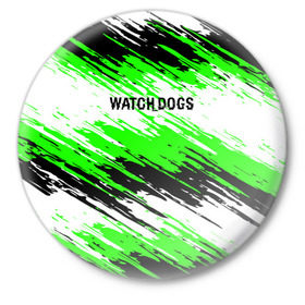Значок с принтом Watch Dogs в Белгороде,  металл | круглая форма, металлическая застежка в виде булавки | Тематика изображения на принте: ded | dedsec | sec | watch dogs | watchdogs | дедсек | дэдсек