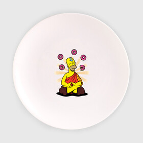 Тарелка с принтом Homer Relax в Белгороде, фарфор | диаметр - 210 мм
диаметр для нанесения принта - 120 мм | simpsons | аватар | буддизм | гомер