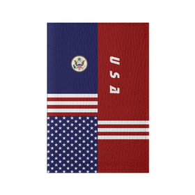 Обложка для паспорта матовая кожа с принтом USA (США) в Белгороде, натуральная матовая кожа | размер 19,3 х 13,7 см; прозрачные пластиковые крепления | Тематика изображения на принте: us | usa | америка | американец | американка | американцы | америки | герб | доллар | знак | надпись | патриот | полосы | символ | соединенные | страна | сша | флаг | флага | цвета | штаты