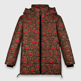 Женская зимняя куртка 3D с принтом Толпа домо-кунов в Белгороде, верх — 100% полиэстер; подкладка — 100% полиэстер; утеплитель — 100% полиэстер | длина ниже бедра, силуэт Оверсайз. Есть воротник-стойка, отстегивающийся капюшон и ветрозащитная планка. 

Боковые карманы с листочкой на кнопках и внутренний карман на молнии | domikun | domo | domo kun | jdm | домо | домо кун | домокун | дрифт | зубы | коричневый | мем | монстр | пасть | паттрен | япония | японский