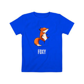 Детская футболка хлопок с принтом Лиса в Белгороде, 100% хлопок | круглый вырез горловины, полуприлегающий силуэт, длина до линии бедер | Тематика изображения на принте: fox | foxy | лис | лиса | лисица | лисичка | лисы | с лисой | танцующая | фокс