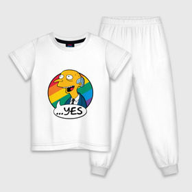 Детская пижама хлопок с принтом Мистер Бёрнс в Белгороде, 100% хлопок |  брюки и футболка прямого кроя, без карманов, на брюках мягкая резинка на поясе и по низу штанин
 | simpsons