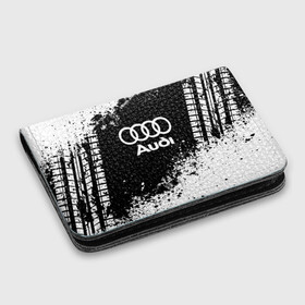 Картхолдер с принтом с принтом Audi abstract sport в Белгороде, натуральная матовая кожа | размер 7,3 х 10 см; кардхолдер имеет 4 кармана для карт; | Тематика изображения на принте: ауди | кольца | лого | машина