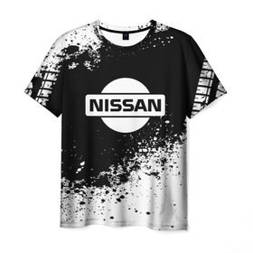 Мужская футболка 3D с принтом Nissan abstract sport в Белгороде, 100% полиэфир | прямой крой, круглый вырез горловины, длина до линии бедер | motor | nissan | авто | лого | машина | ниссан | тачка