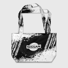Пляжная сумка 3D с принтом Nissan abstract sport в Белгороде, 100% полиэстер | застегивается на металлическую кнопку; внутренний карман застегивается на молнию. Стенки укреплены специальным мягким материалом, чтобы защитить содержимое от несильных ударов
 | motor | nissan | авто | лого | машина | ниссан | тачка