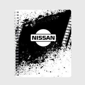 Тетрадь с принтом Nissan abstract sport в Белгороде, 100% бумага | 48 листов, плотность листов — 60 г/м2, плотность картонной обложки — 250 г/м2. Листы скреплены сбоку удобной пружинной спиралью. Уголки страниц и обложки скругленные. Цвет линий — светло-серый
 | motor | nissan | авто | лого | машина | ниссан | тачка