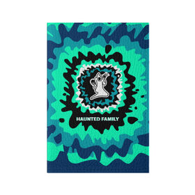 Обложка для паспорта матовая кожа с принтом Haunted Family в Белгороде, натуральная матовая кожа | размер 19,3 х 13,7 см; прозрачные пластиковые крепления | Тематика изображения на принте: 