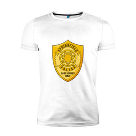 Мужская футболка премиум с принтом Полиция Спрингфилда в Белгороде, 92% хлопок, 8% лайкра | приталенный силуэт, круглый вырез ворота, длина до линии бедра, короткий рукав | police | simpsons | springfield