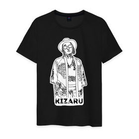Мужская футболка хлопок с принтом Kizaru в Белгороде, 100% хлопок | прямой крой, круглый вырез горловины, длина до линии бедер, слегка спущенное плечо. | 