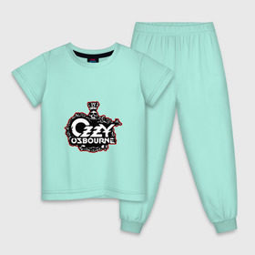 Детская пижама хлопок с принтом Ozzy Ozbourne в Белгороде, 100% хлопок |  брюки и футболка прямого кроя, без карманов, на брюках мягкая резинка на поясе и по низу штанин
 | black sabbath | блек сабатаж | озборн | оззи | ози | осборн