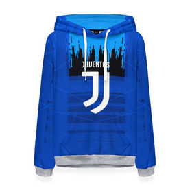 Женская толстовка 3D с принтом FC Juventus color abstract в Белгороде, 100% полиэстер  | двухслойный капюшон со шнурком для регулировки, мягкие манжеты на рукавах и по низу толстовки, спереди карман-кенгуру с мягким внутренним слоем. | 