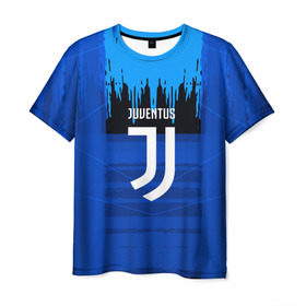 Мужская футболка 3D с принтом FC Juventus color abstract в Белгороде, 100% полиэфир | прямой крой, круглый вырез горловины, длина до линии бедер | 