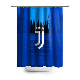 Штора 3D для ванной с принтом FC Juventus color abstract в Белгороде, 100% полиэстер | плотность материала — 100 г/м2. Стандартный размер — 146 см х 180 см. По верхнему краю — пластиковые люверсы для креплений. В комплекте 10 пластиковых колец | 
