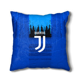 Подушка 3D с принтом FC Juventus color abstract в Белгороде, наволочка – 100% полиэстер, наполнитель – холлофайбер (легкий наполнитель, не вызывает аллергию). | состоит из подушки и наволочки. Наволочка на молнии, легко снимается для стирки | 