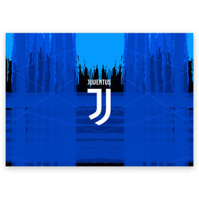 Поздравительная открытка с принтом FC Juventus color abstract в Белгороде, 100% бумага | плотность бумаги 280 г/м2, матовая, на обратной стороне линовка и место для марки
 | Тематика изображения на принте: 