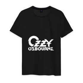 Мужская футболка хлопок с принтом Ozzy Ozbourne в Белгороде, 100% хлопок | прямой крой, круглый вырез горловины, длина до линии бедер, слегка спущенное плечо. | 