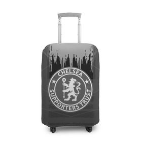 Чехол для чемодана 3D с принтом FC Chelsea abstract color в Белгороде, 86% полиэфир, 14% спандекс | двустороннее нанесение принта, прорези для ручек и колес | football | soccer | челси