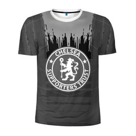 Мужская футболка 3D спортивная с принтом FC Chelsea abstract color в Белгороде, 100% полиэстер с улучшенными характеристиками | приталенный силуэт, круглая горловина, широкие плечи, сужается к линии бедра | football | soccer | челси