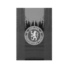 Обложка для паспорта матовая кожа с принтом FC Chelsea abstract color в Белгороде, натуральная матовая кожа | размер 19,3 х 13,7 см; прозрачные пластиковые крепления | football | soccer | челси