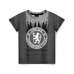 Детская футболка 3D с принтом FC Chelsea abstract color в Белгороде, 100% гипоаллергенный полиэфир | прямой крой, круглый вырез горловины, длина до линии бедер, чуть спущенное плечо, ткань немного тянется | football | soccer | челси
