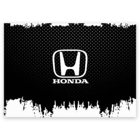 Поздравительная открытка с принтом Honda в Белгороде, 100% бумага | плотность бумаги 280 г/м2, матовая, на обратной стороне линовка и место для марки
 | Тематика изображения на принте: auto | automobile | car | honda | machine | motor | motor car | sport car | автомашина | бренд | легковой автомобиль | марка | спортивный автомобиль | тачка