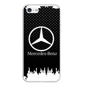 Чехол для iPhone 5/5S матовый с принтом Mercedes-Benz в Белгороде, Силикон | Область печати: задняя сторона чехла, без боковых панелей | Тематика изображения на принте: 