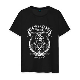 Мужская футболка хлопок с принтом Black Sabbath the end в Белгороде, 100% хлопок | прямой крой, круглый вырез горловины, длина до линии бедер, слегка спущенное плечо. | black sabbath | билл уорд | блек | гизер батлер | ози озборн | осборн оззи | сабатаж | тони айомми