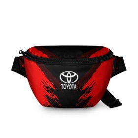 Поясная сумка 3D с принтом TOYOTA SPORT COLLECTION в Белгороде, 100% полиэстер | плотная ткань, ремень с регулируемой длиной, внутри несколько карманов для мелочей, основное отделение и карман с обратной стороны сумки застегиваются на молнию | auto | automobile | car | machine | motor | motor car | sport car | toyota | автомашина | бренд | легковой автомобиль | марка | спортивный автомобиль | тачка