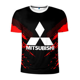 Мужская футболка 3D спортивная с принтом MITSUBISHI SPORT COLLECTION в Белгороде, 100% полиэстер с улучшенными характеристиками | приталенный силуэт, круглая горловина, широкие плечи, сужается к линии бедра |  машина | марка | митсубиси