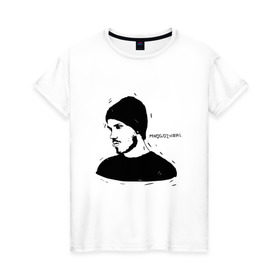 Женская футболка хлопок с принтом Mnogoznaal_9 в Белгороде, 100% хлопок | прямой крой, круглый вырез горловины, длина до линии бедер, слегка спущенное плечо | mnogoznaal | максим лазин | многознаал