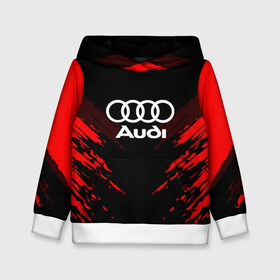 Детская толстовка 3D с принтом AUDI SPORT COLLECTION в Белгороде, 100% полиэстер | двухслойный капюшон со шнурком для регулировки, мягкие манжеты на рукавах и по низу толстовки, спереди карман-кенгуру с мягким внутренним слоем | Тематика изображения на принте: audi | auto | automobile | car | machine | motor | motor car | sport car | автомашина | ауди | бренд | легковой автомобиль | марка | спортивный автомобиль | тачка