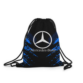 Рюкзак-мешок 3D с принтом MERCEDES-BENZ SPORT COLLECTION в Белгороде, 100% полиэстер | плотность ткани — 200 г/м2, размер — 35 х 45 см; лямки — толстые шнурки, застежка на шнуровке, без карманов и подкладки | Тематика изображения на принте: auto | automobile | car | machine | mercedes benz | motor | motor car | sport car | автомашина | бренд | легковой автомобиль | марка | мерседес | спортивный автомобиль | тачка