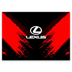 Поздравительная открытка с принтом LEXUS SPORT COLLECTION в Белгороде, 100% бумага | плотность бумаги 280 г/м2, матовая, на обратной стороне линовка и место для марки
 | auto | automobile | car | lexus | machine | motor | motor car | sport car | автомашина | бренд | легковой автомобиль | марка | спортивный автомобиль | тачка