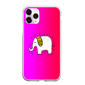 Чехол для iPhone 11 Pro матовый с принтом Радужный слоник в Белгороде, Силикон |  | детские | животные | слон | слоник | слоны