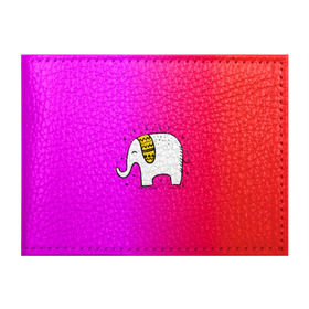 Обложка для студенческого билета с принтом Радужный слоник в Белгороде, натуральная кожа | Размер: 11*8 см; Печать на всей внешней стороне | детские | животные | слон | слоник | слоны