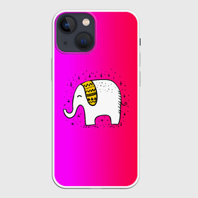 Чехол для iPhone 13 mini с принтом Радужный слоник в Белгороде,  |  | детские | животные | слон | слоник | слоны