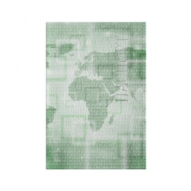 Обложка для паспорта матовая кожа с принтом Цифровая карта мира в Белгороде, натуральная матовая кожа | размер 19,3 х 13,7 см; прозрачные пластиковые крепления | Тематика изображения на принте: 