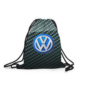 Рюкзак-мешок 3D с принтом Volkswagen SPORT в Белгороде, 100% полиэстер | плотность ткани — 200 г/м2, размер — 35 х 45 см; лямки — толстые шнурки, застежка на шнуровке, без карманов и подкладки | Тематика изображения на принте: 