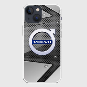 Чехол для iPhone 13 mini с принтом VOLVO metalic 2018 в Белгороде,  |  | auto | automobile | car | carbon | machine | motor | motor car | sport car | volvo | автомашина | бренд | вольво | легковой автомобиль | марка | спортивный автомобиль | тачка