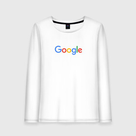 Женский лонгслив хлопок с принтом Google в Белгороде, 100% хлопок |  | google